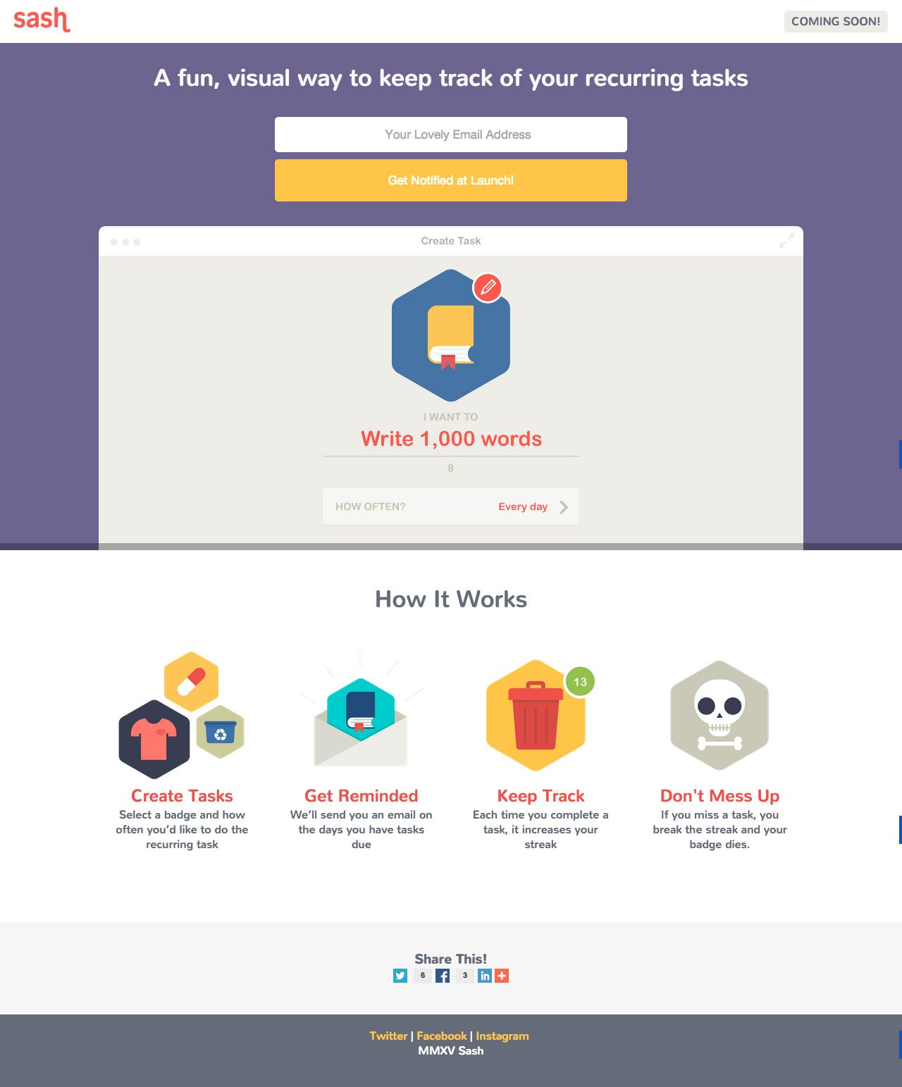 Sash Website Screenshot