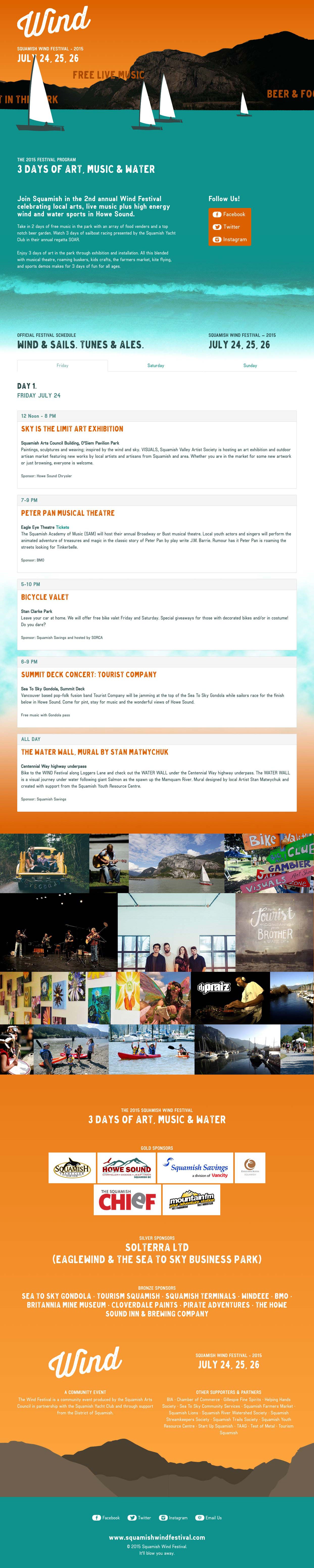 Squamish Wind Festival Website Screenshot