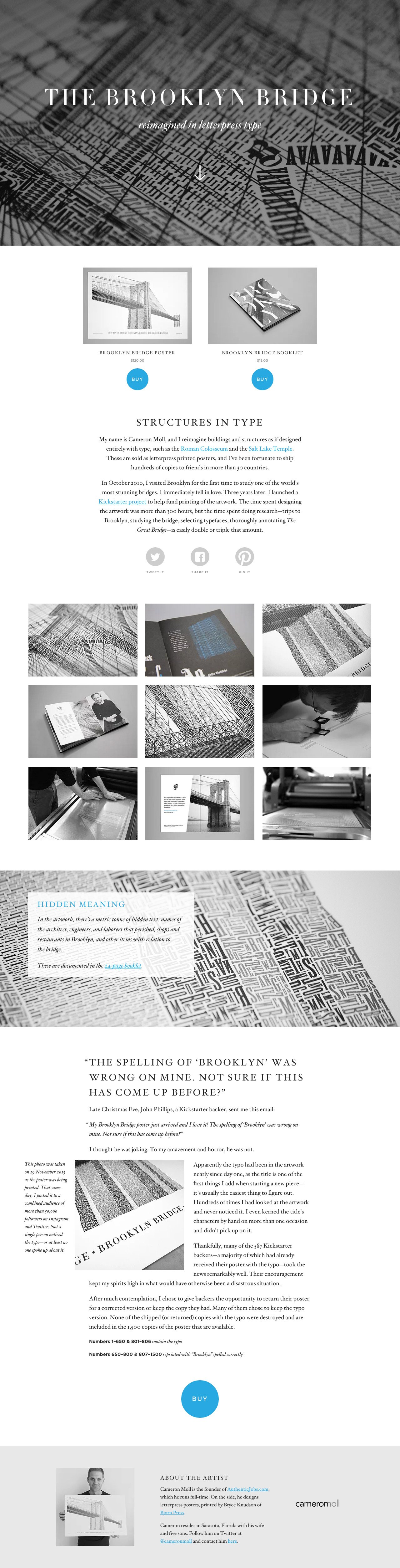 The Brooklyn Bridge Website Screenshot