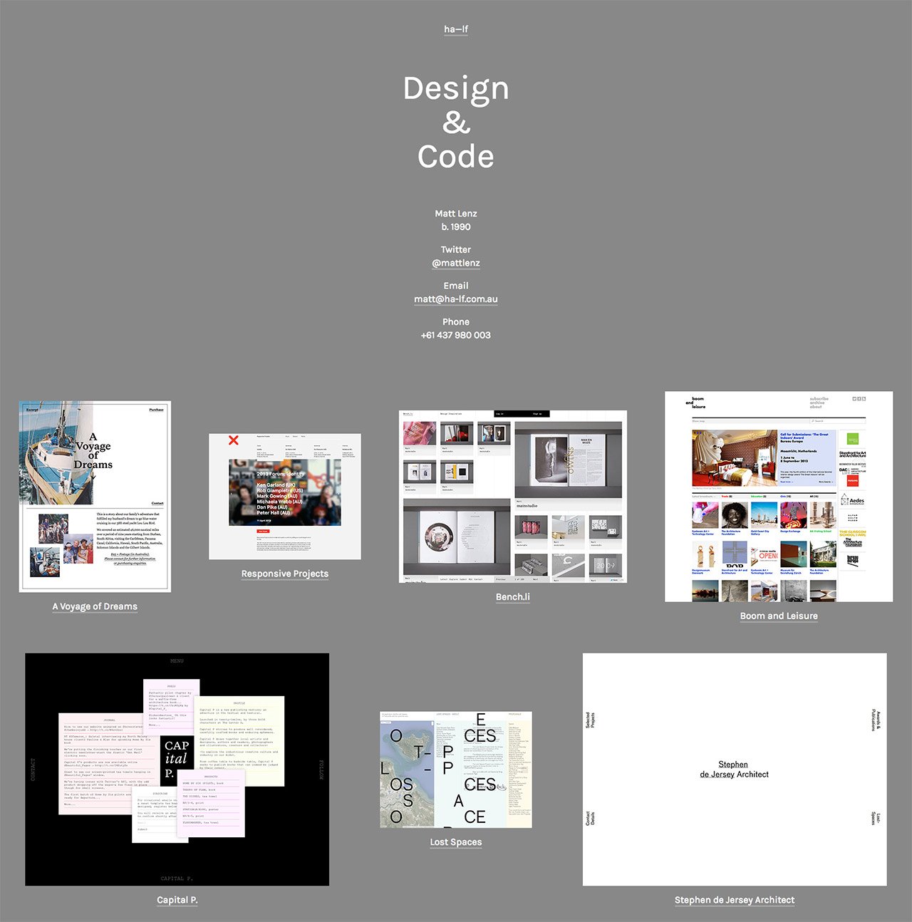 Matt Lenz Website Screenshot