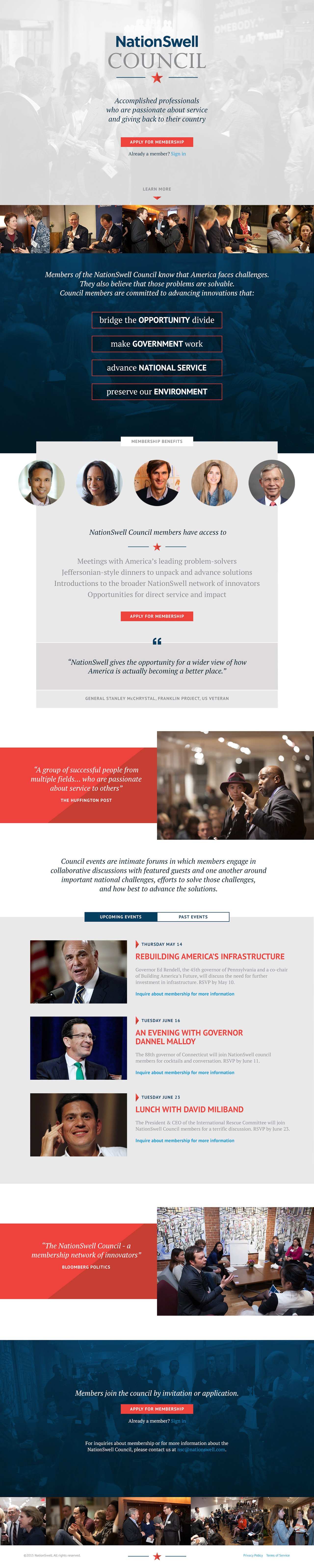 NationSwell Council Portal Website Screenshot