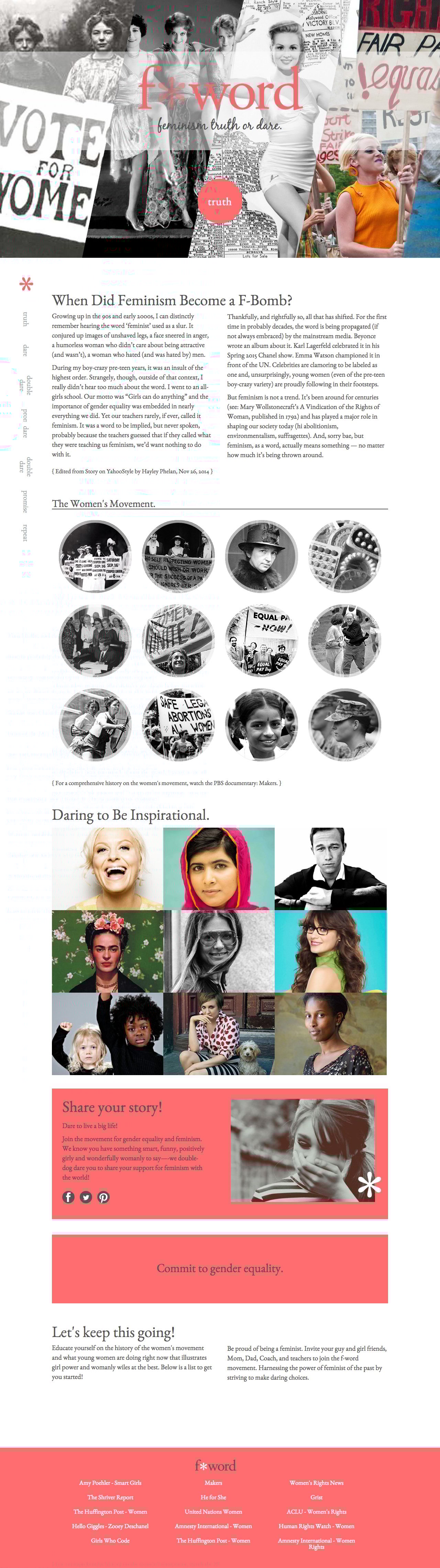 F-word Website Screenshot