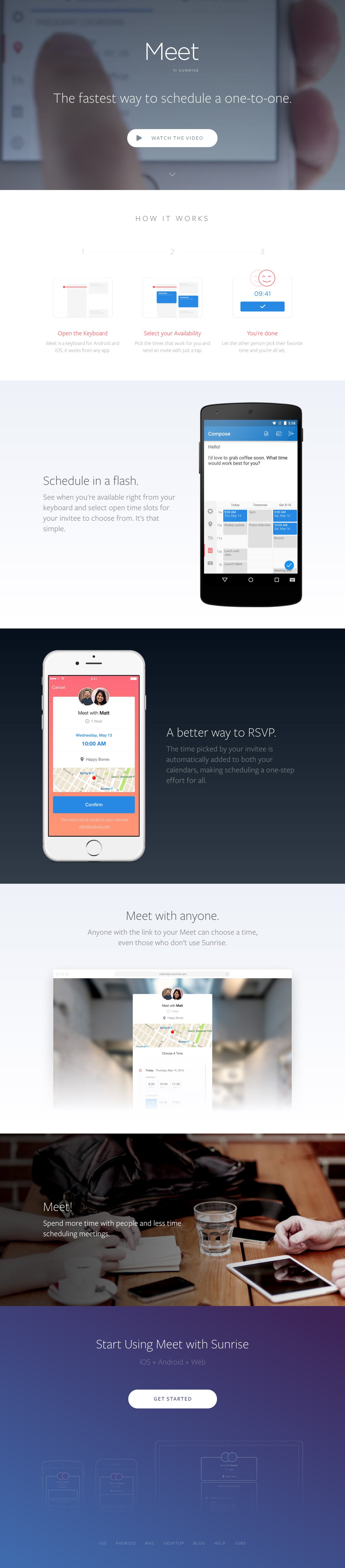 Meet by Sunrise Website Screenshot