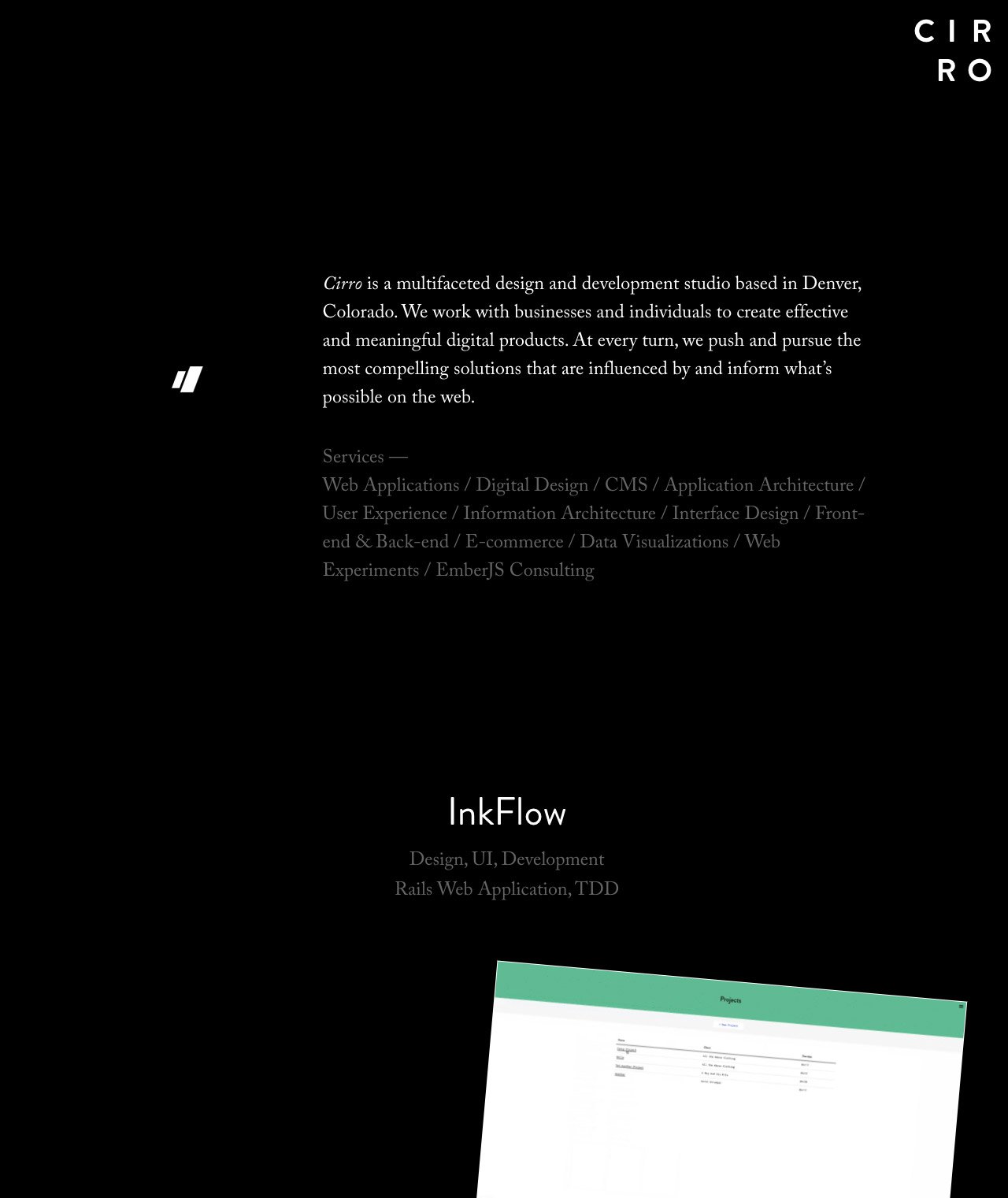 Cirro Website Screenshot