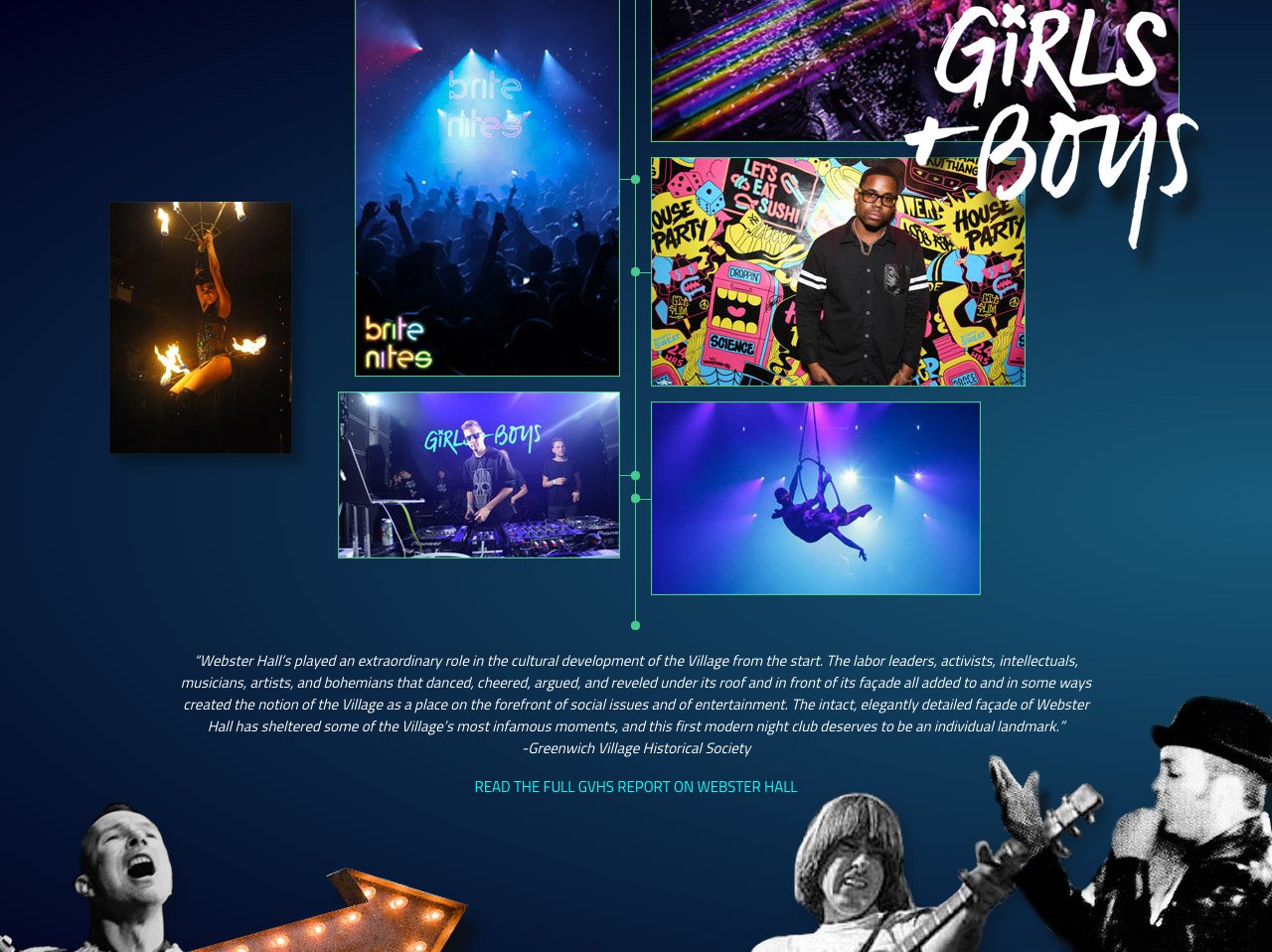 Webster Hall Timeline Website Screenshot