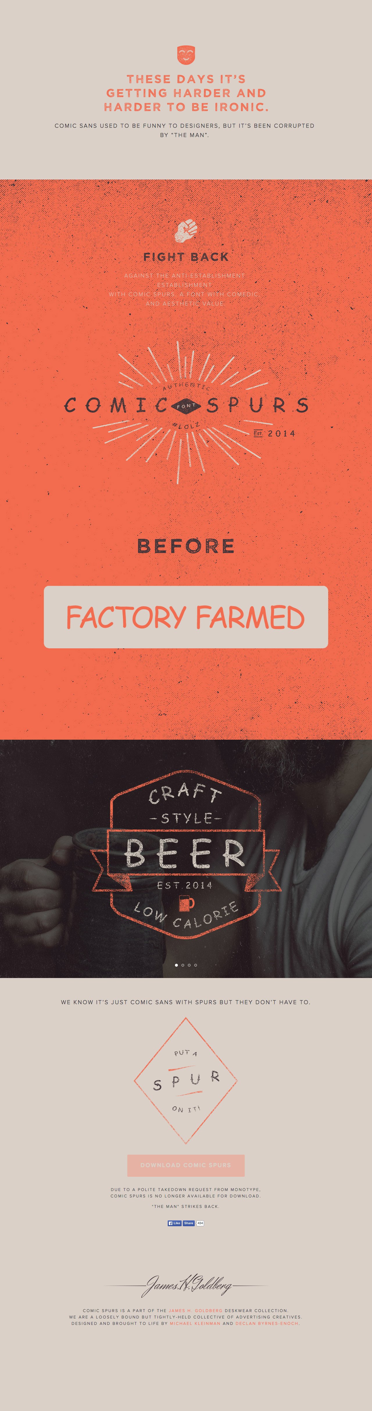 Comic Spurs Website Screenshot