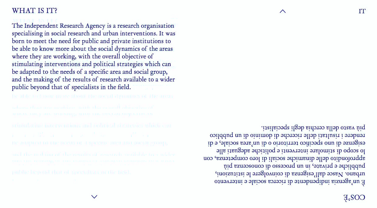 Agenzia Indipendente Di Ricerca Website Screenshot