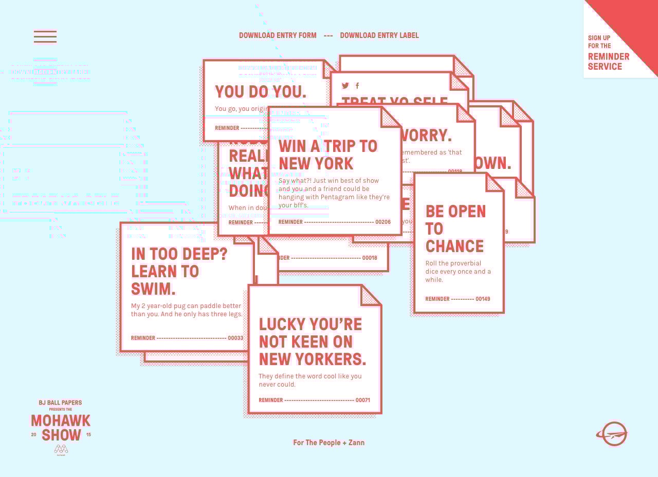 The Mohawk Show Website Screenshot