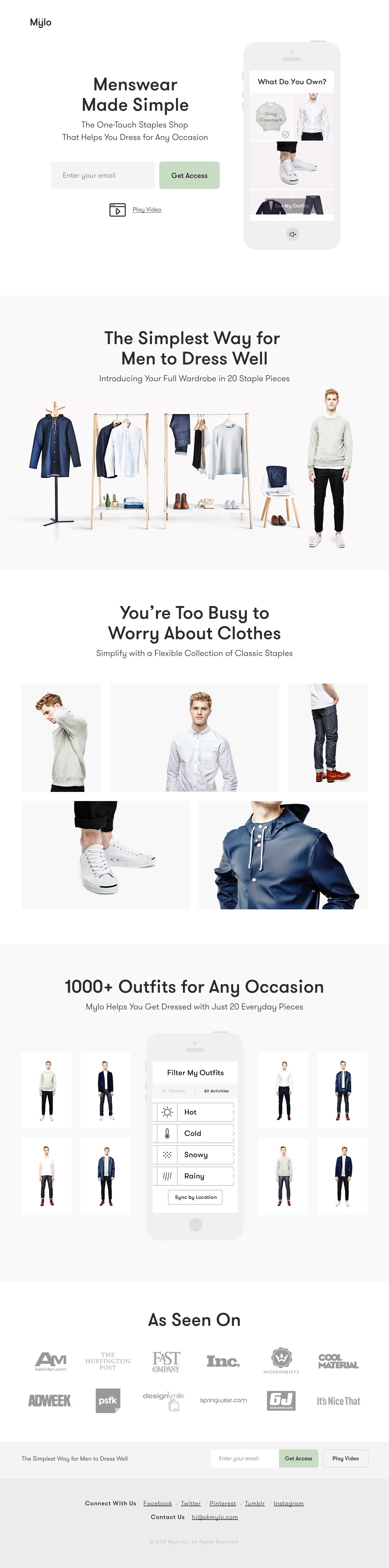 Mylo Website Screenshot