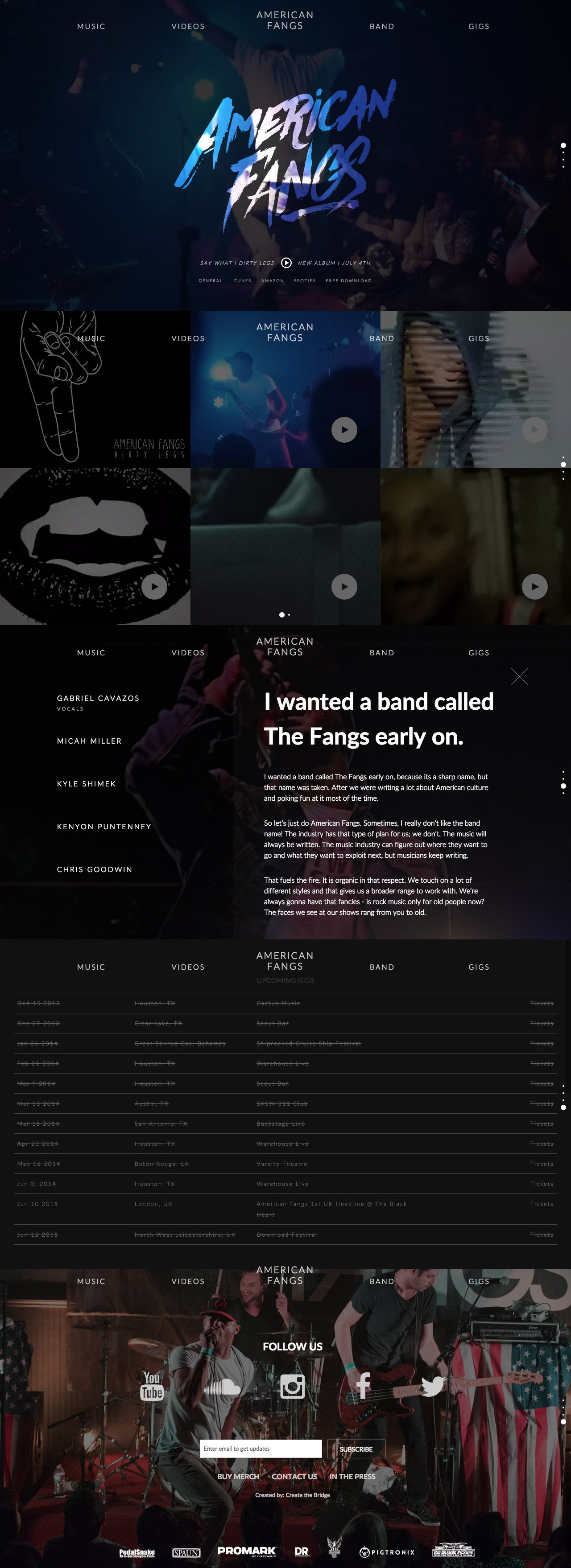 American Fangs Website Screenshot