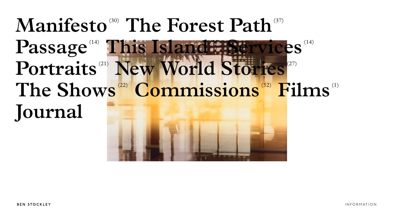 Ben Stockley Website Screenshot