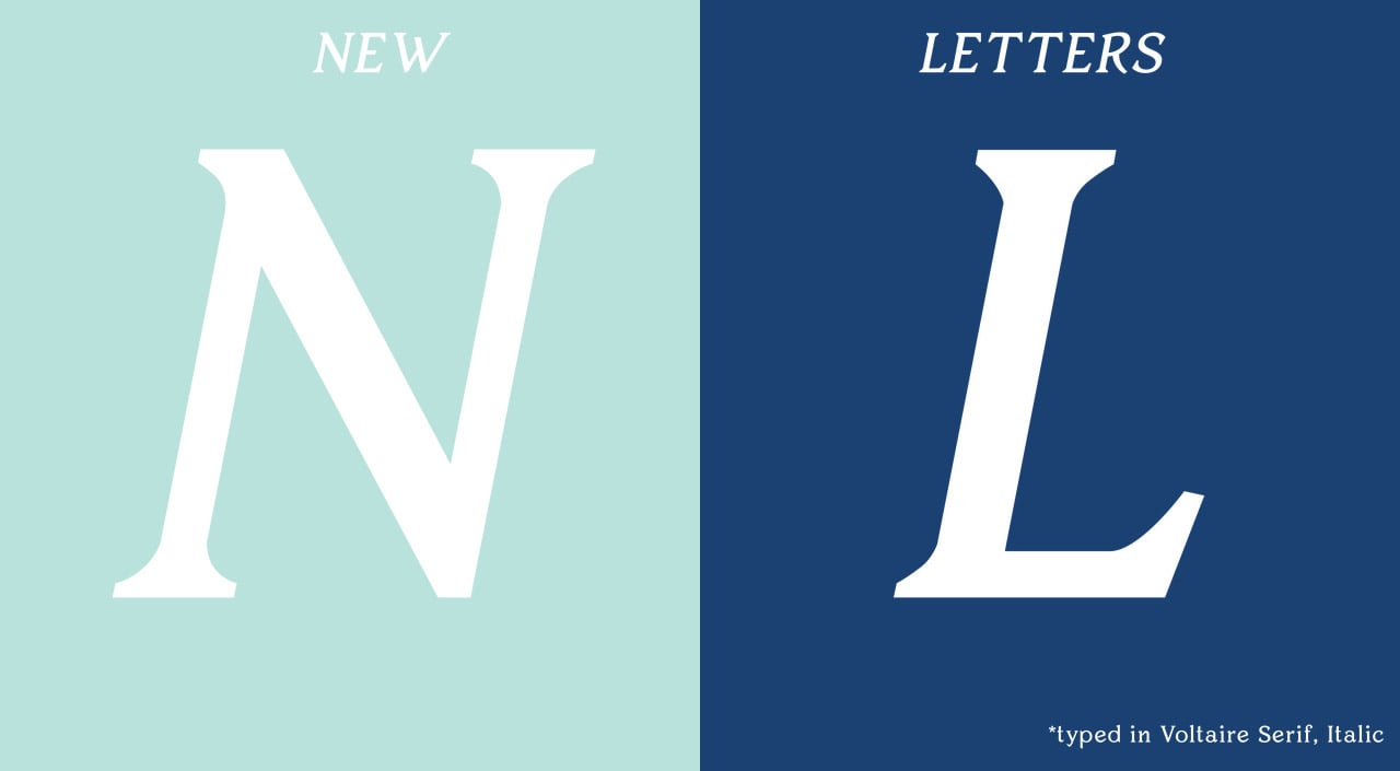 New Letters Website Screenshot