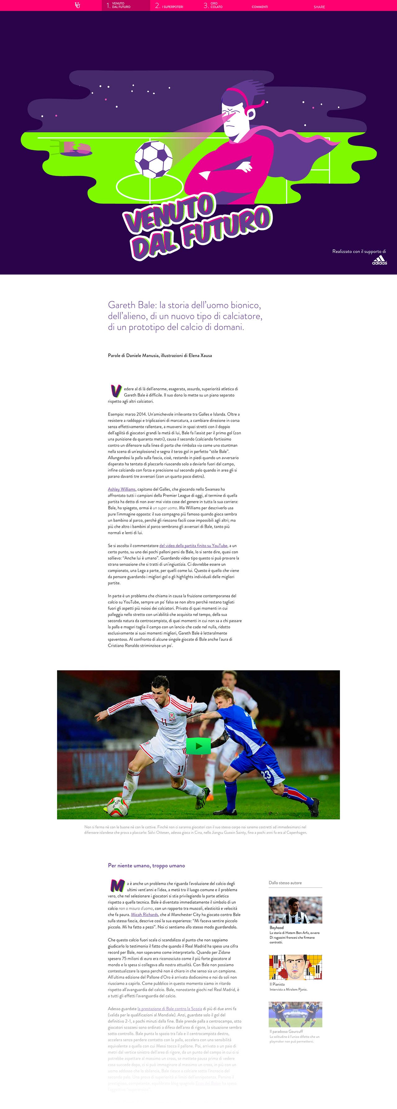 Gareth Bale comes from the future Website Screenshot