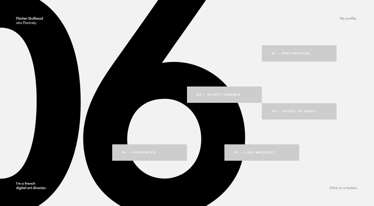 Flavien Guilbaud Website Screenshot