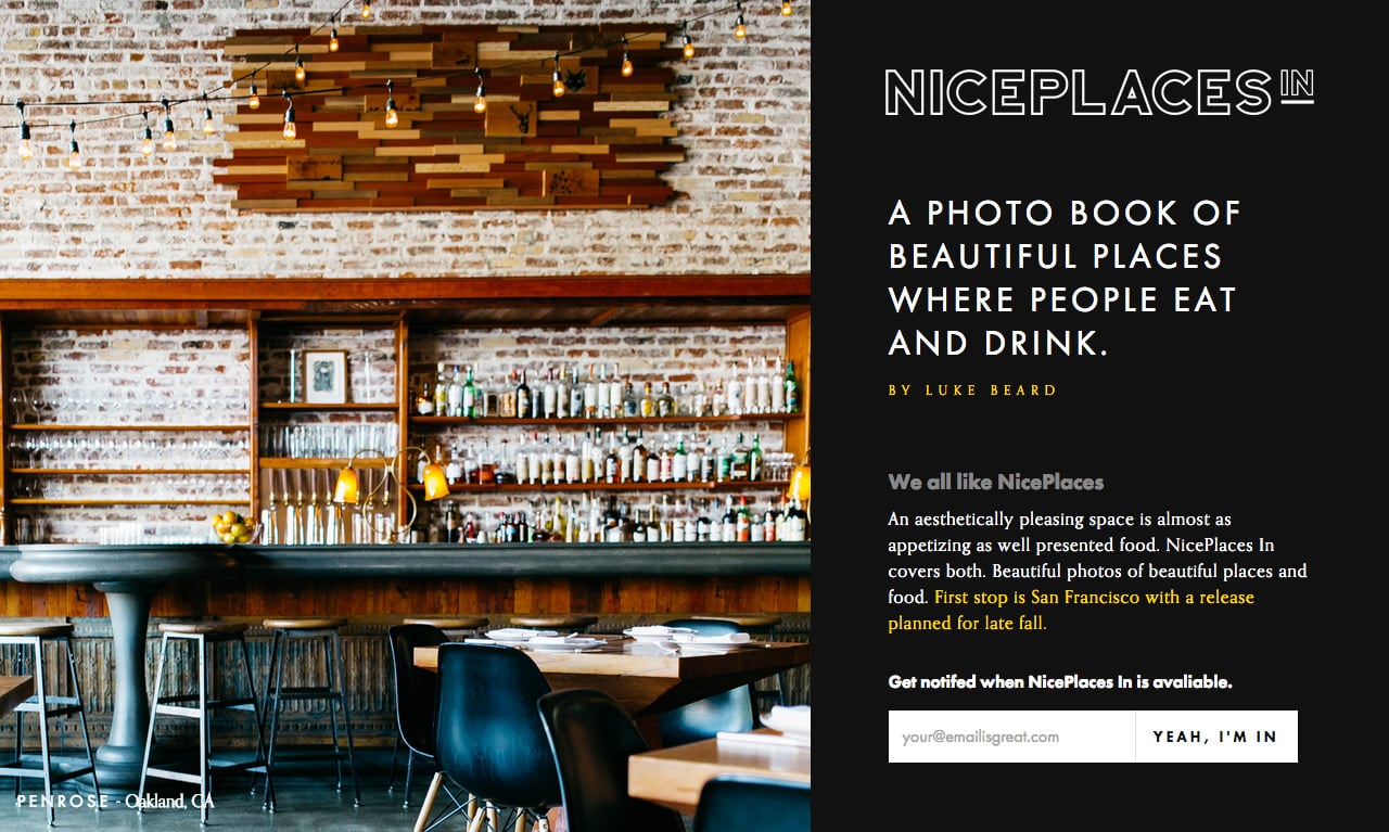 NicePlaces In Website Screenshot