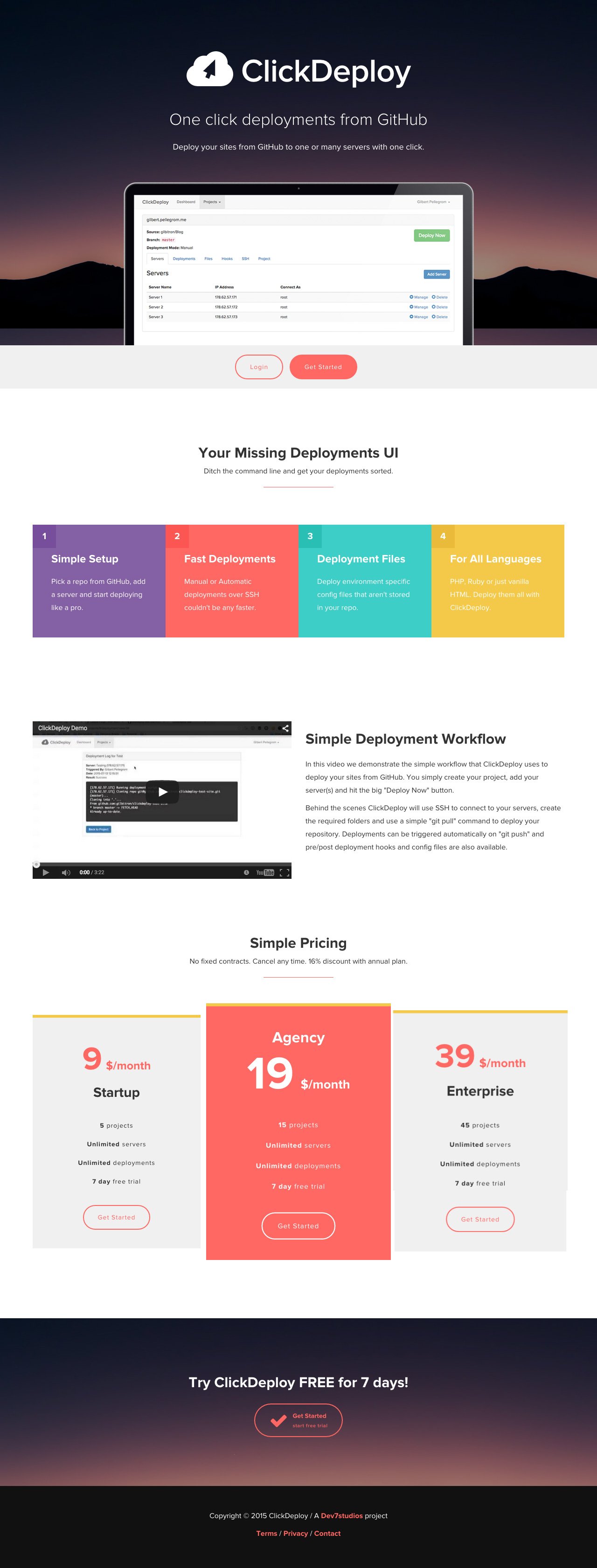 ClickDeploy Website Screenshot