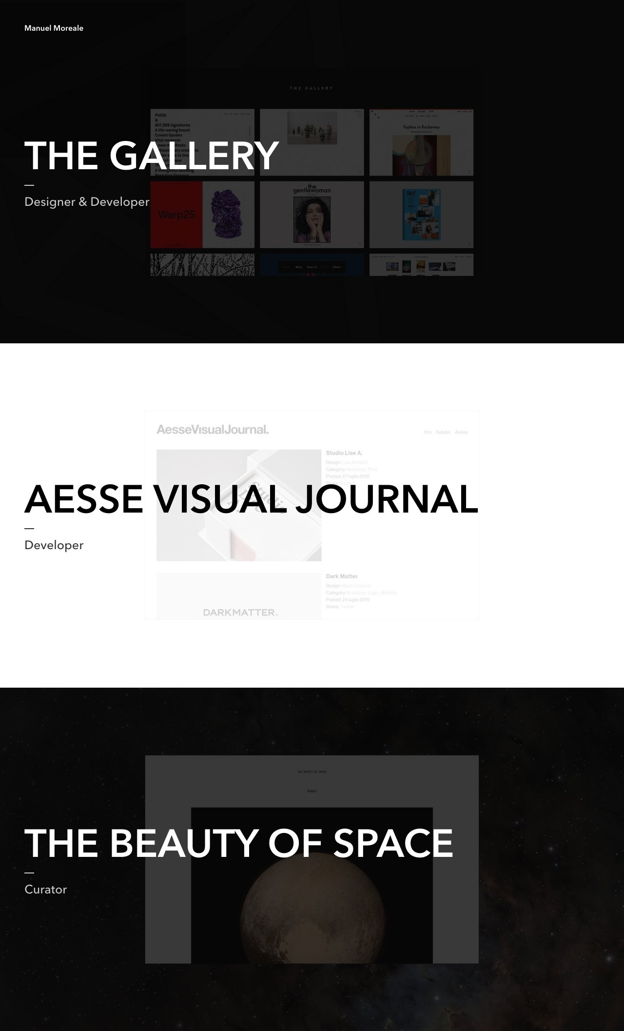 Manuel Moreale Website Screenshot