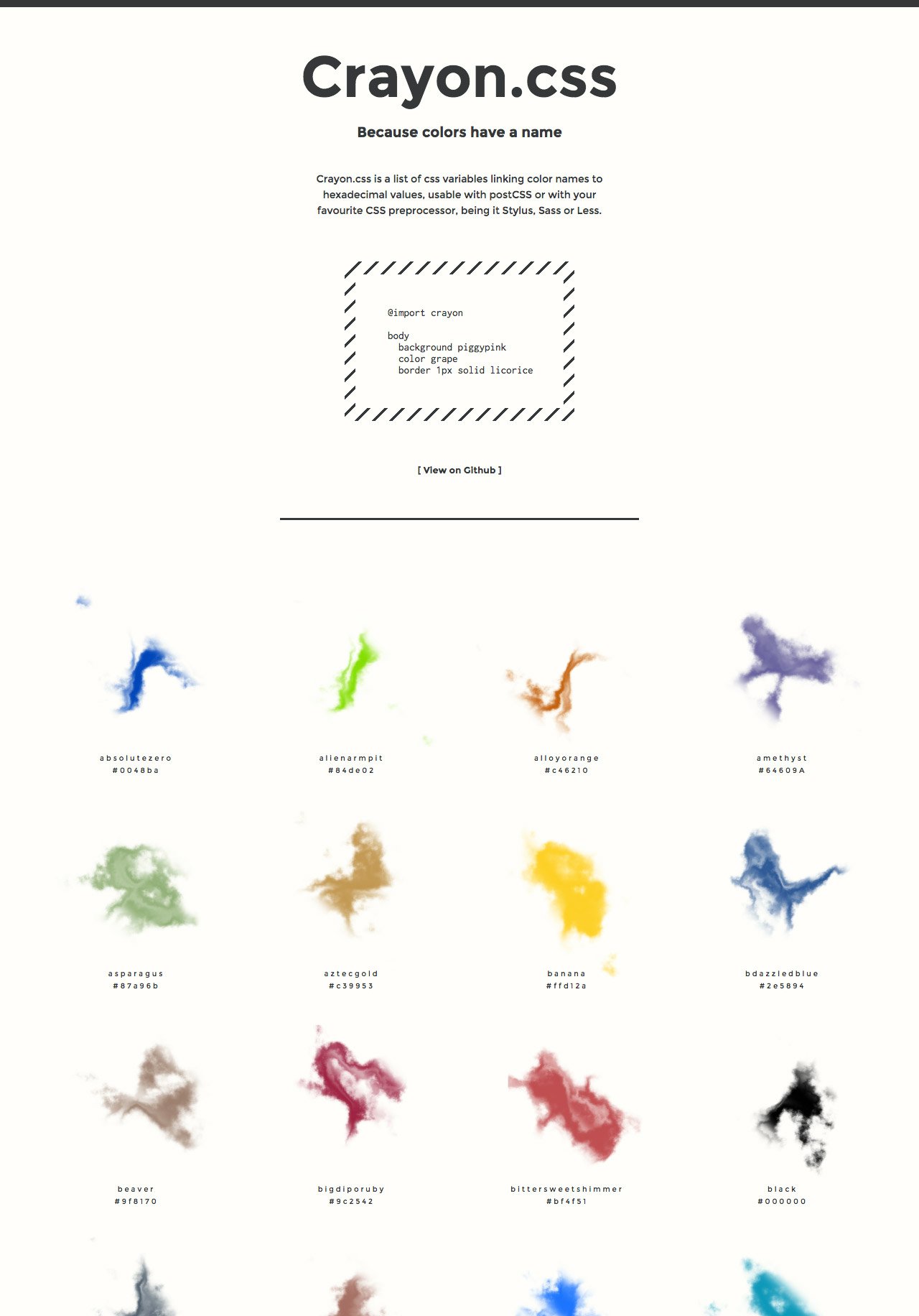 Crayon.css Website Screenshot