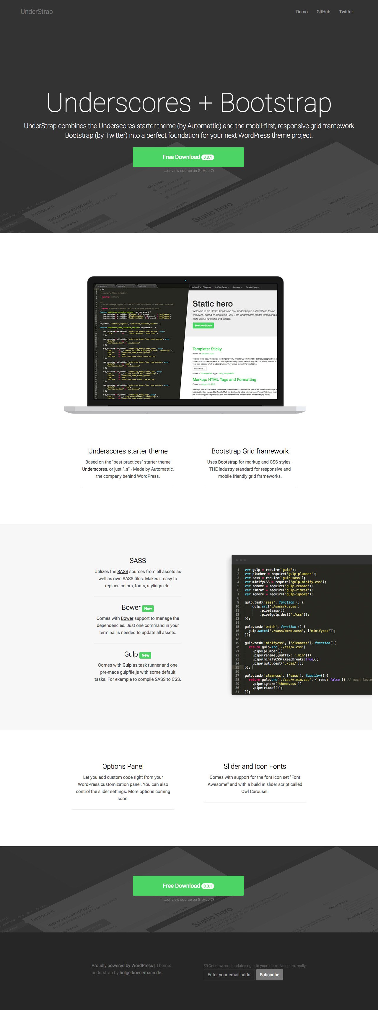 UnderStrap Website Screenshot