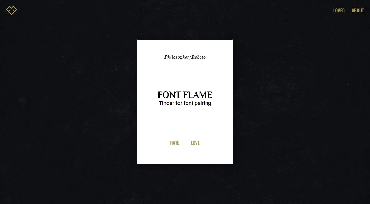 Font Flame Website Screenshot