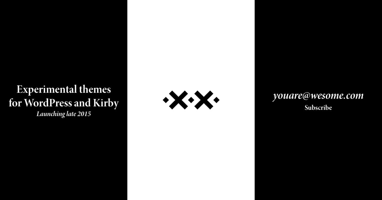 Experimental Themes Website Screenshot