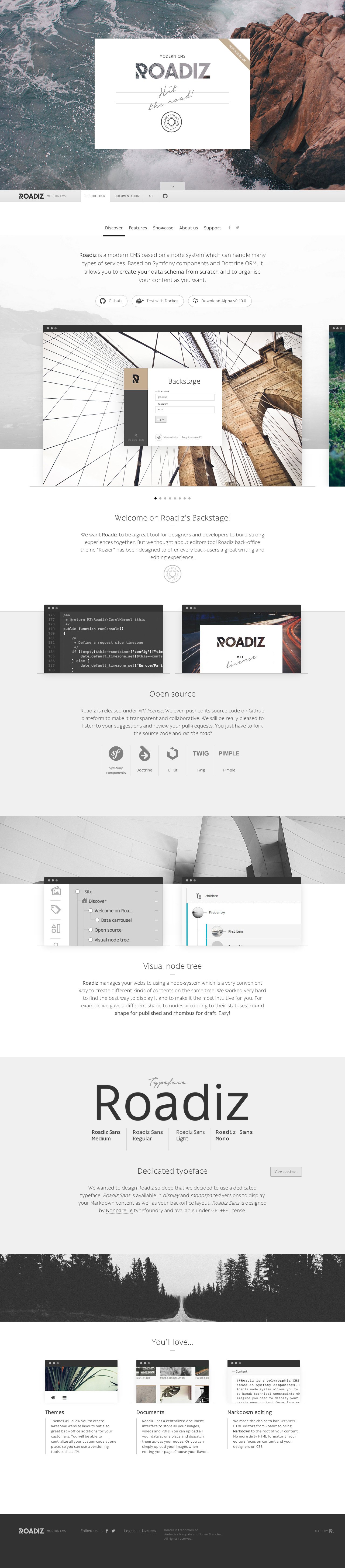 Roadiz Website Screenshot