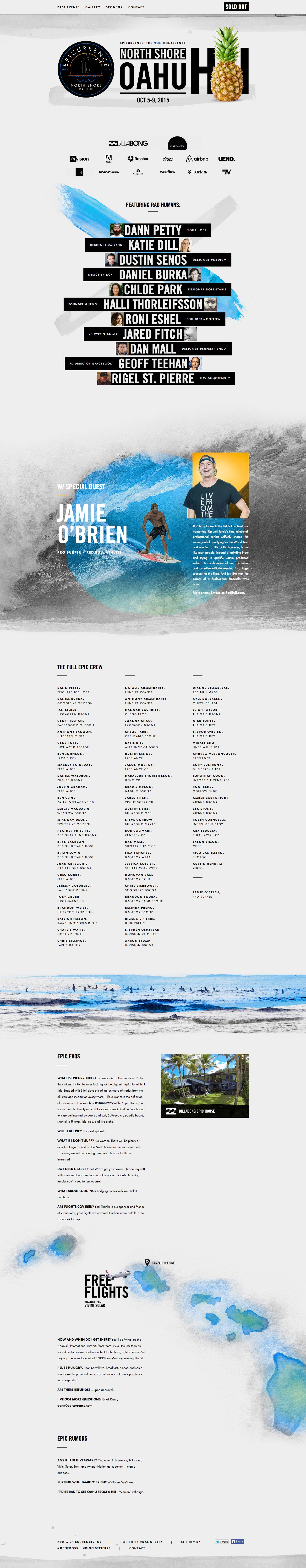 Epicurrence – Oahu Website Screenshot