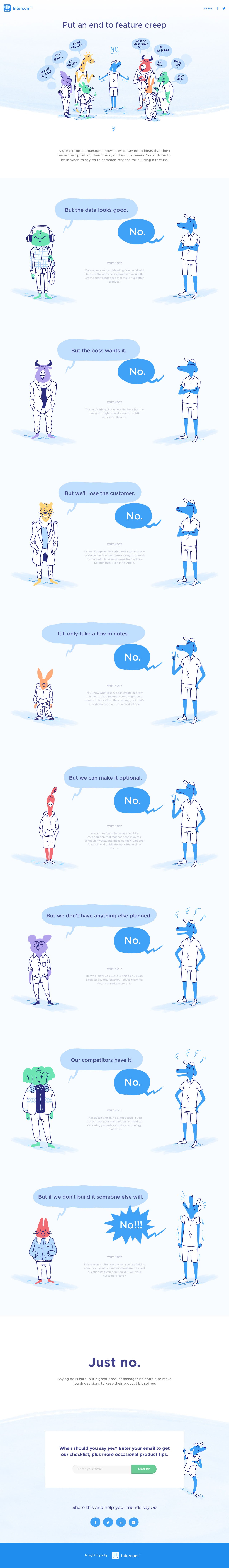 Prevent Feature Creep and Bad Product Requests Website Screenshot