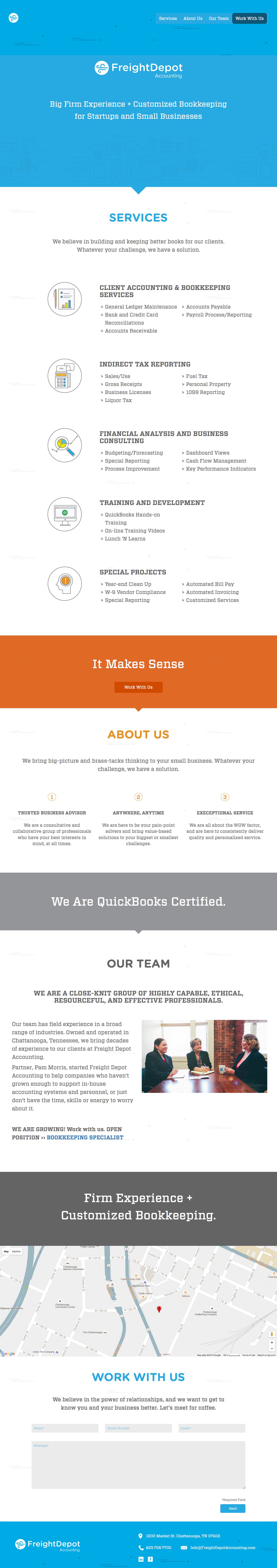 Freight Depot Accounting Website Screenshot