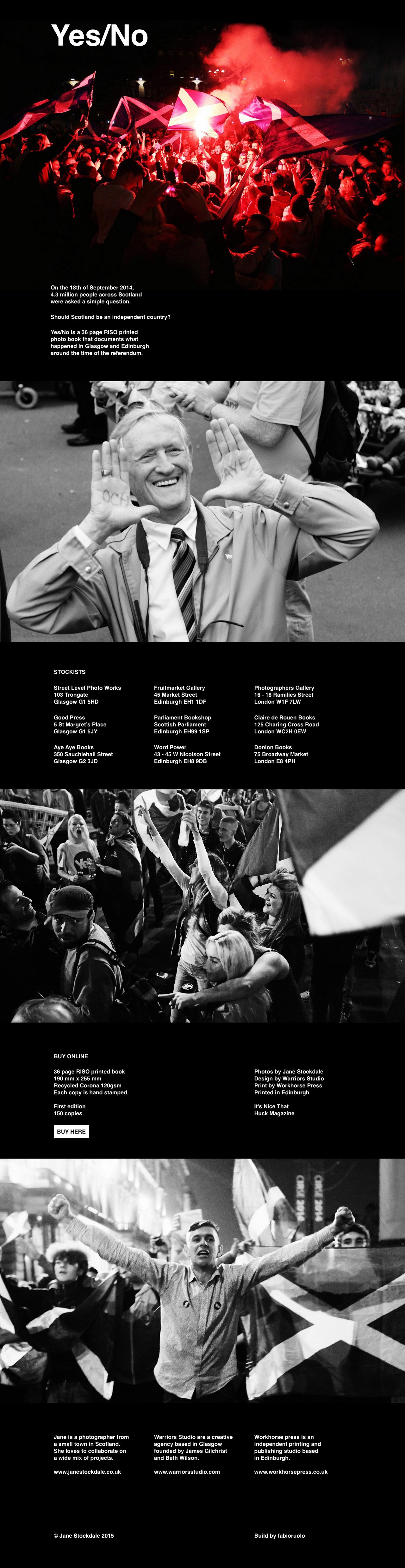 Yes/No Website Screenshot