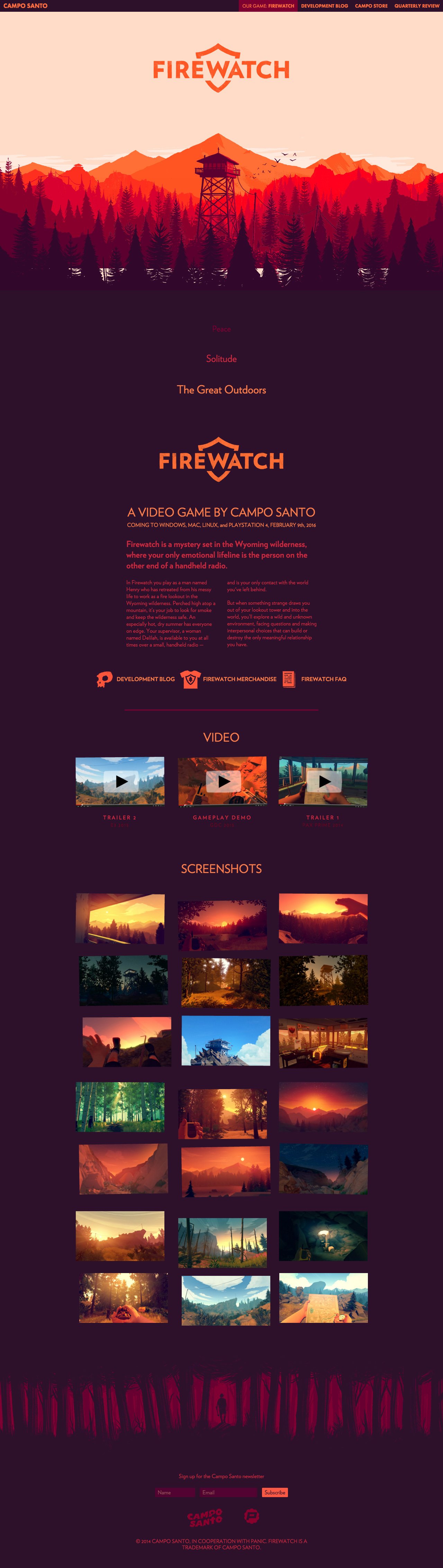 Firewatch Website Screenshot