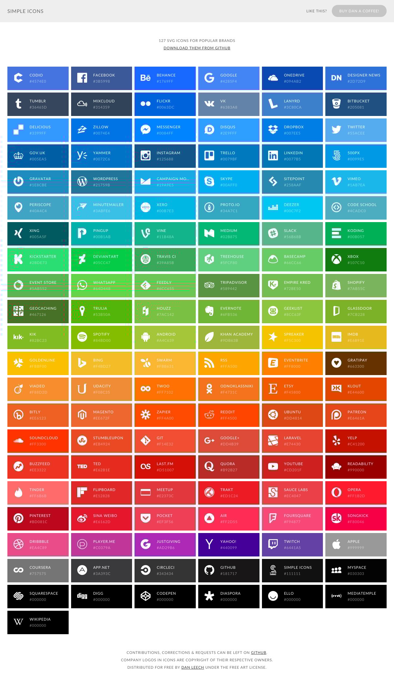 Simple Icons Website Screenshot