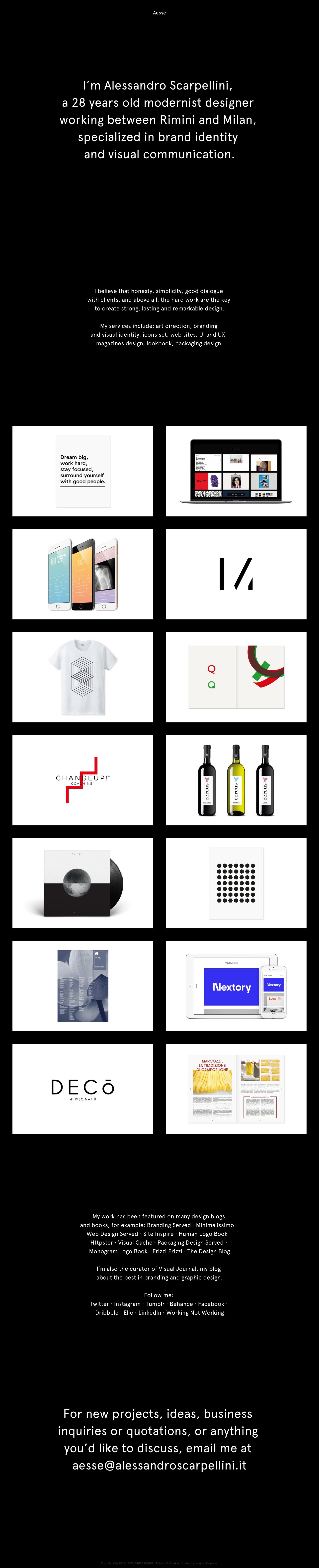 Alessandro Scarpellini Website Screenshot