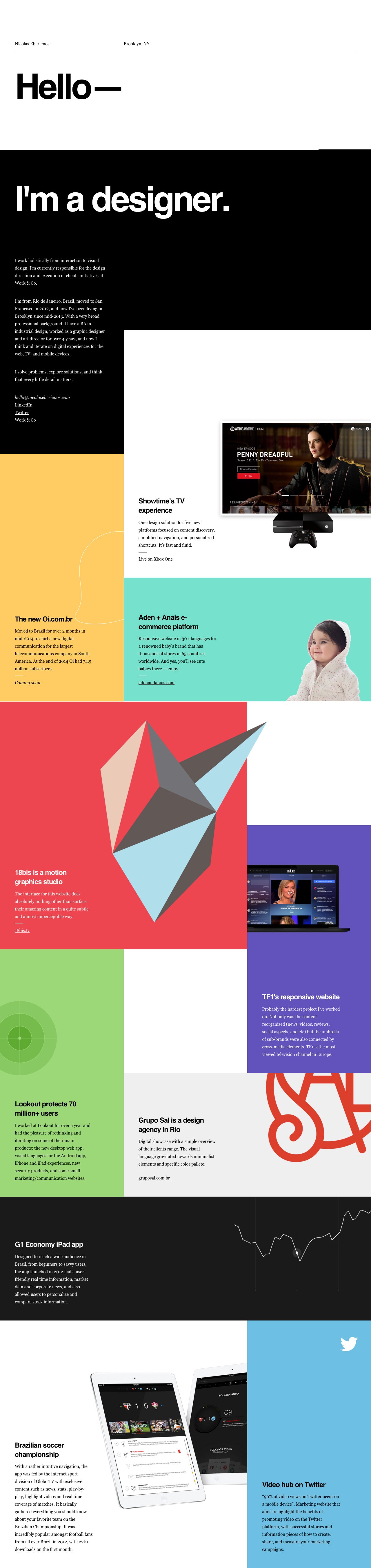 Nícolas Eberienos Website Screenshot