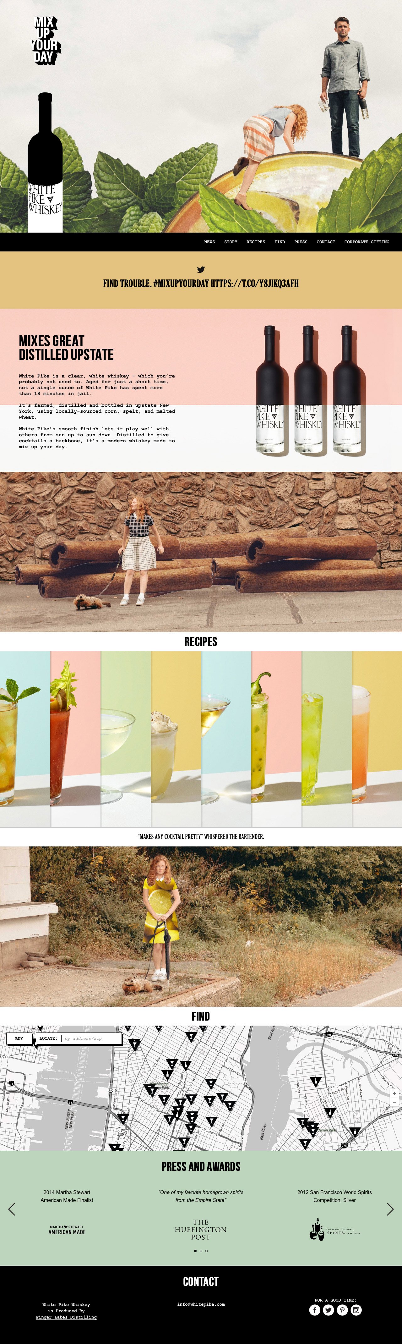 White Pike Whiskey Website Screenshot