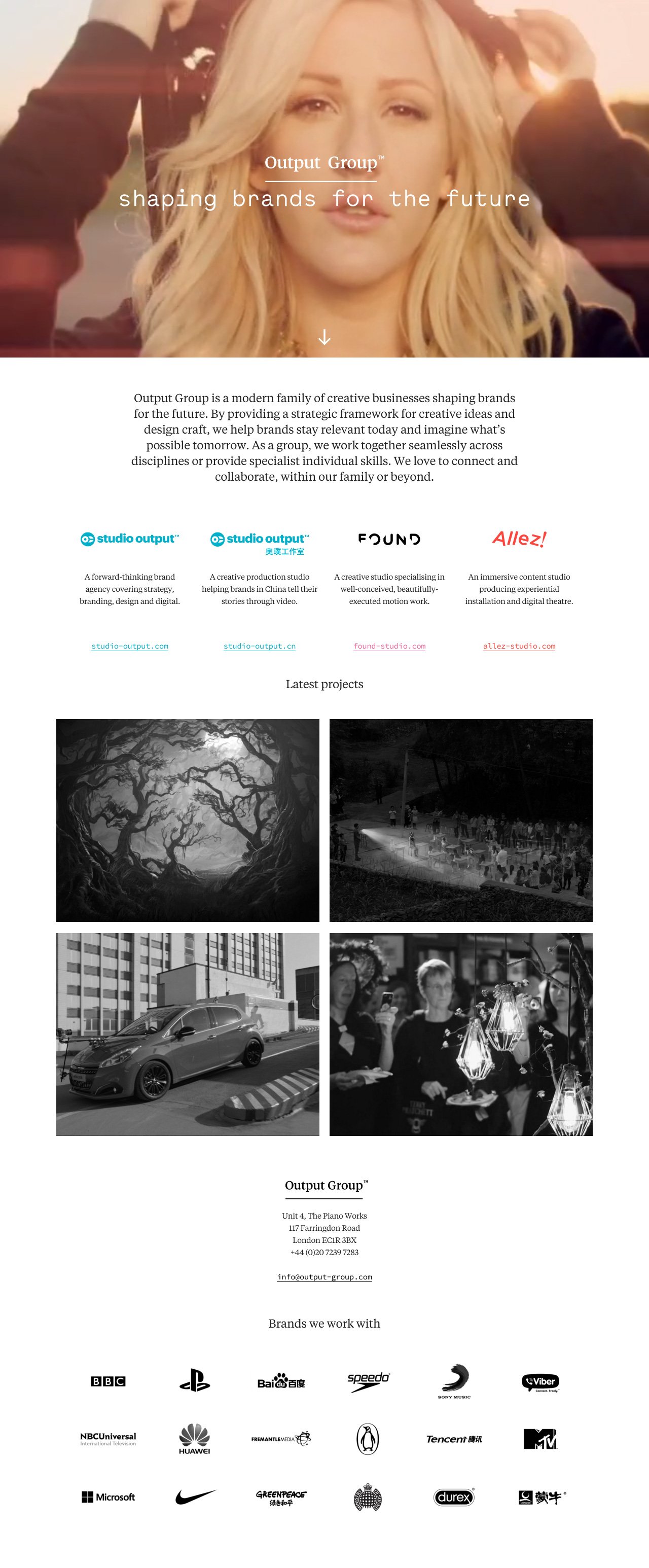 Output Group™ Website Screenshot