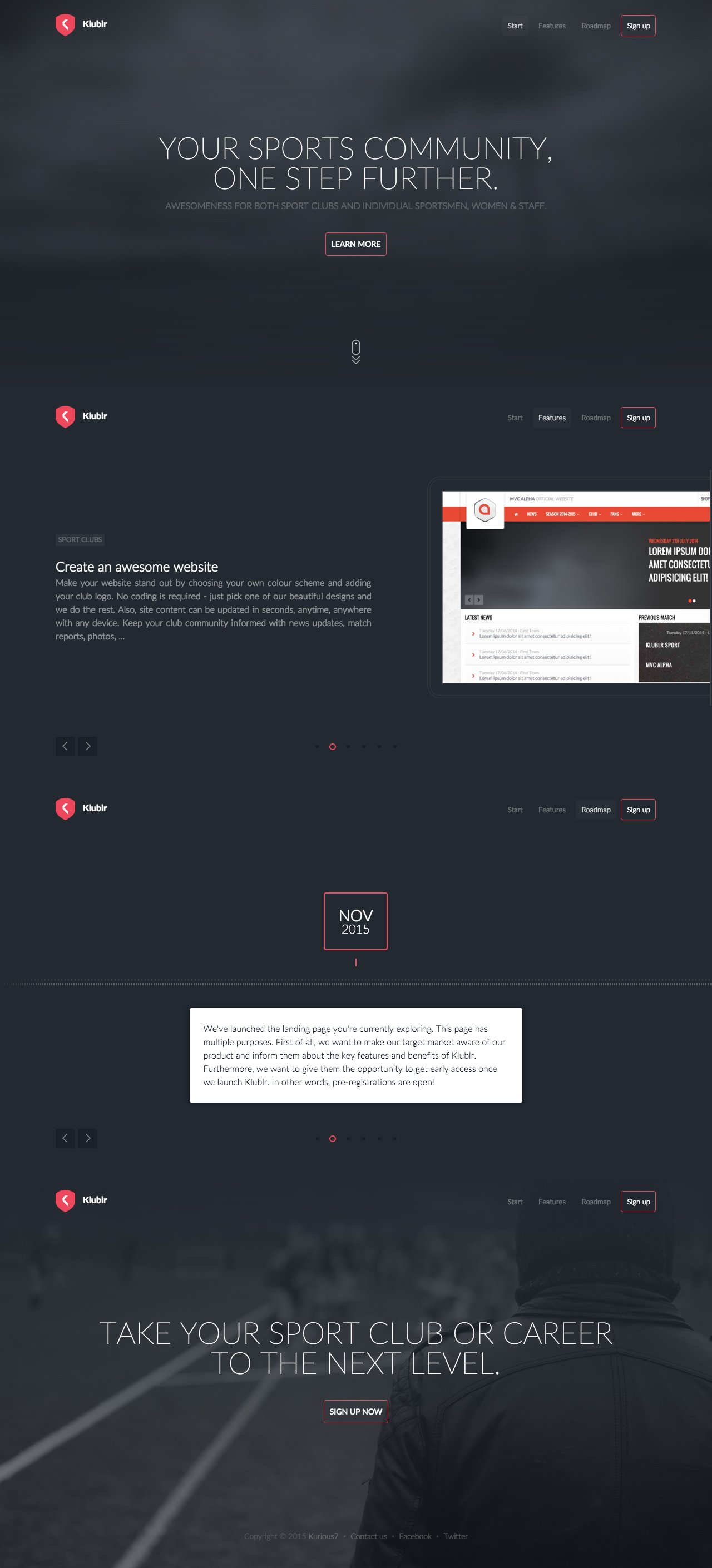 Klublr Website Screenshot