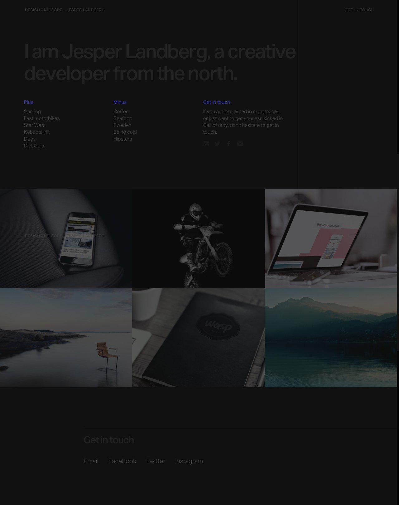 Jesper Landberg Website Screenshot