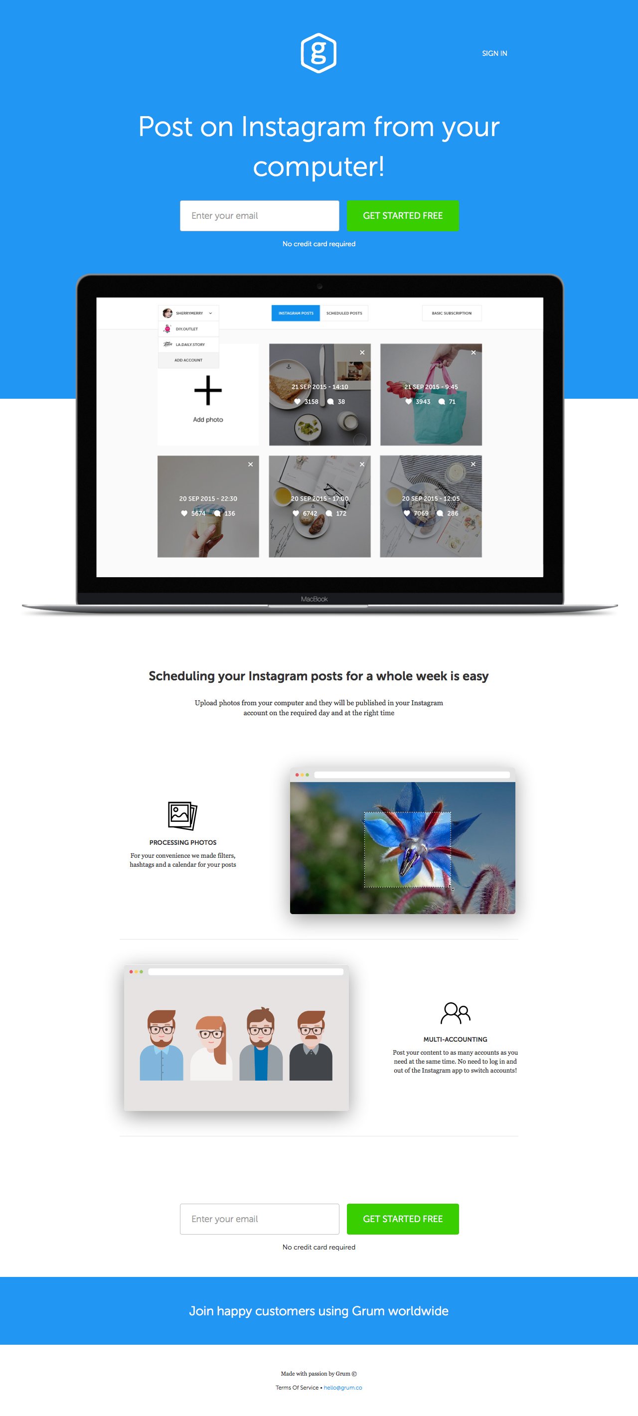 Grum Website Screenshot