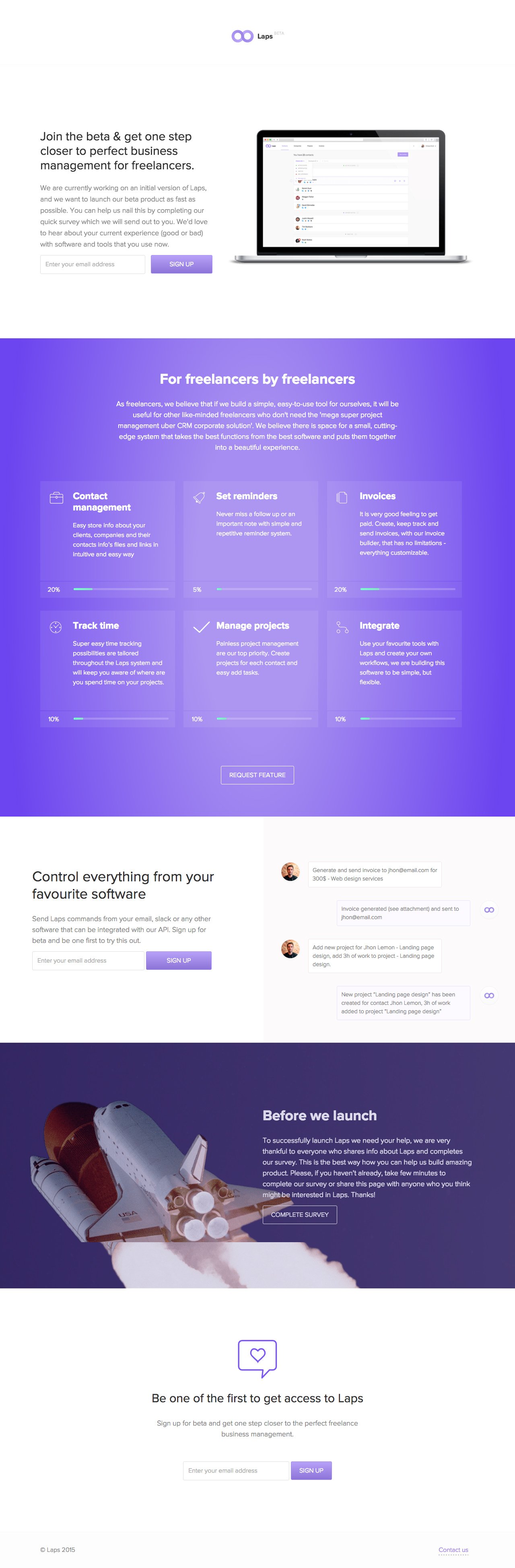 Laps Website Screenshot