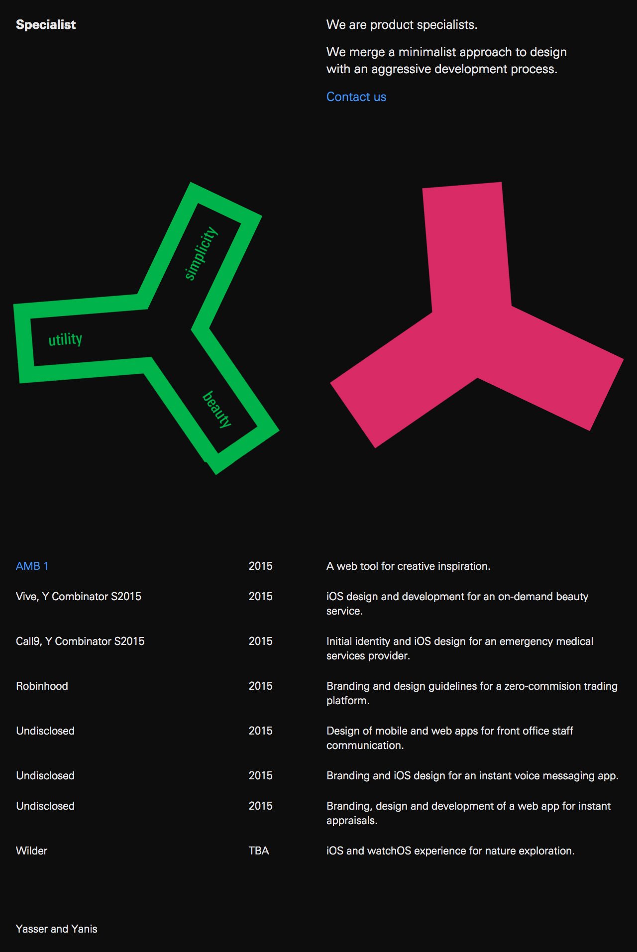 Specialist Design Website Screenshot