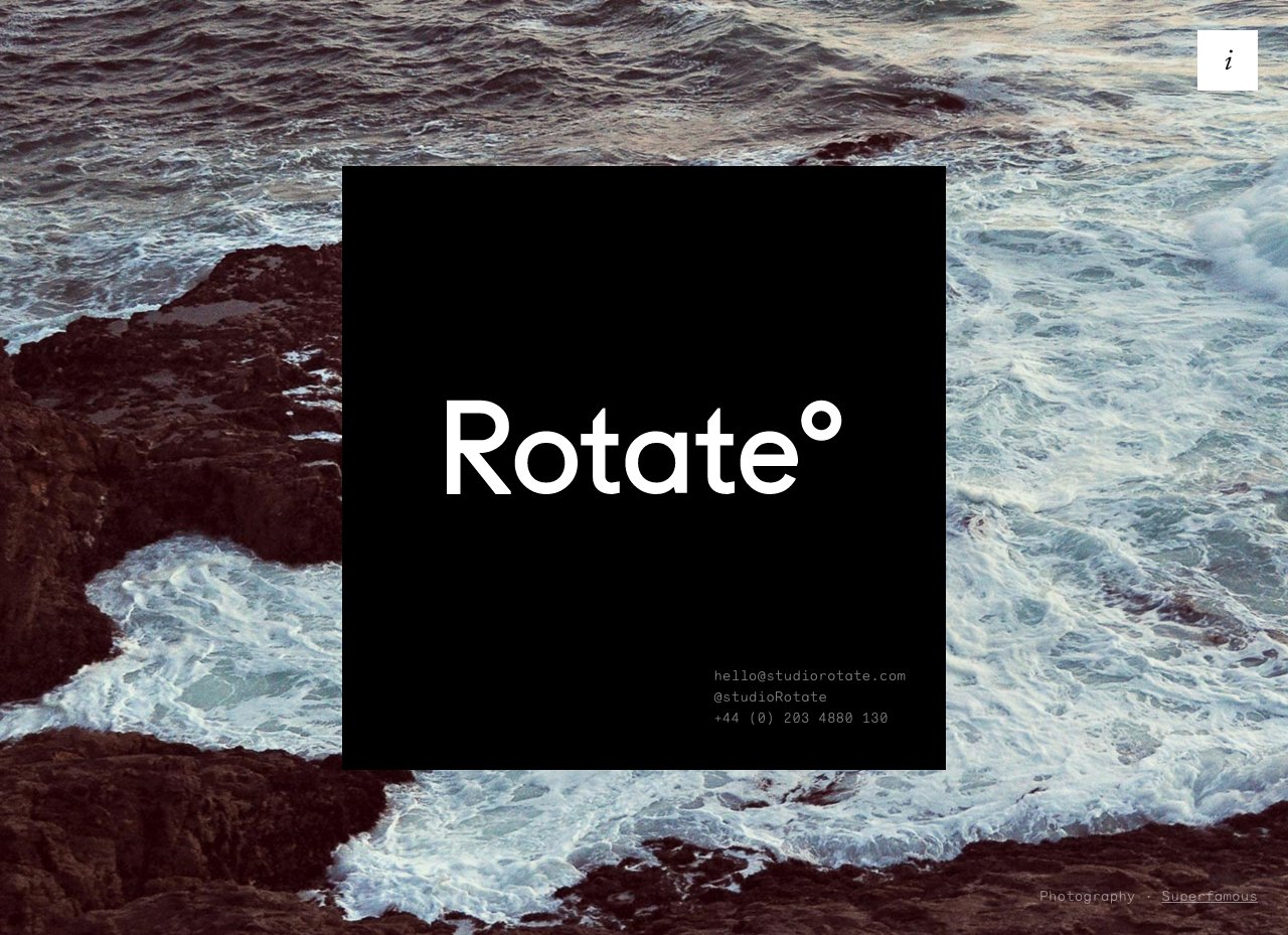 Rotate° Website Screenshot