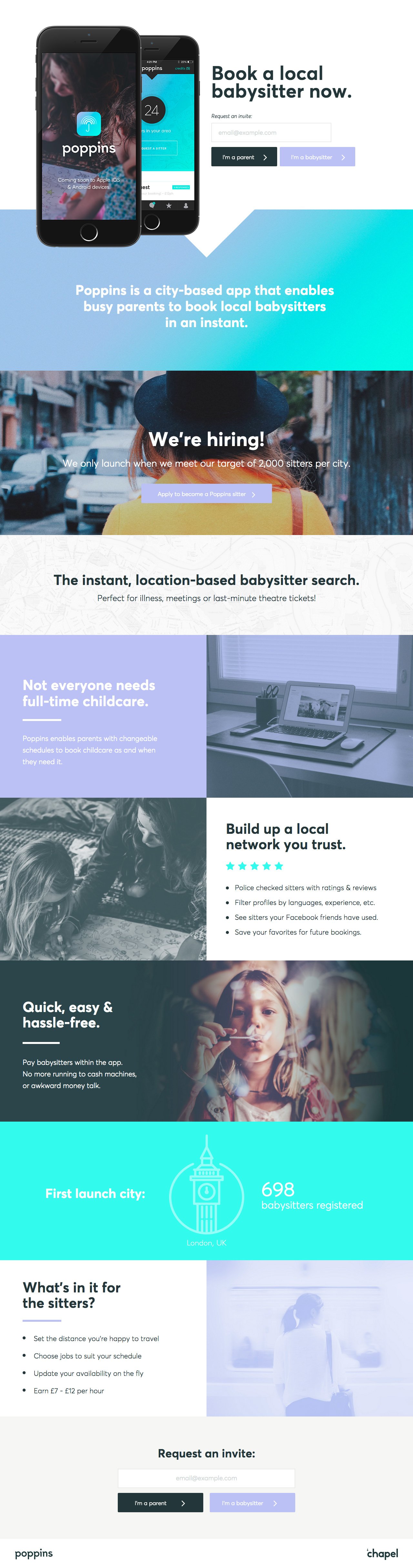 Poppins Website Screenshot