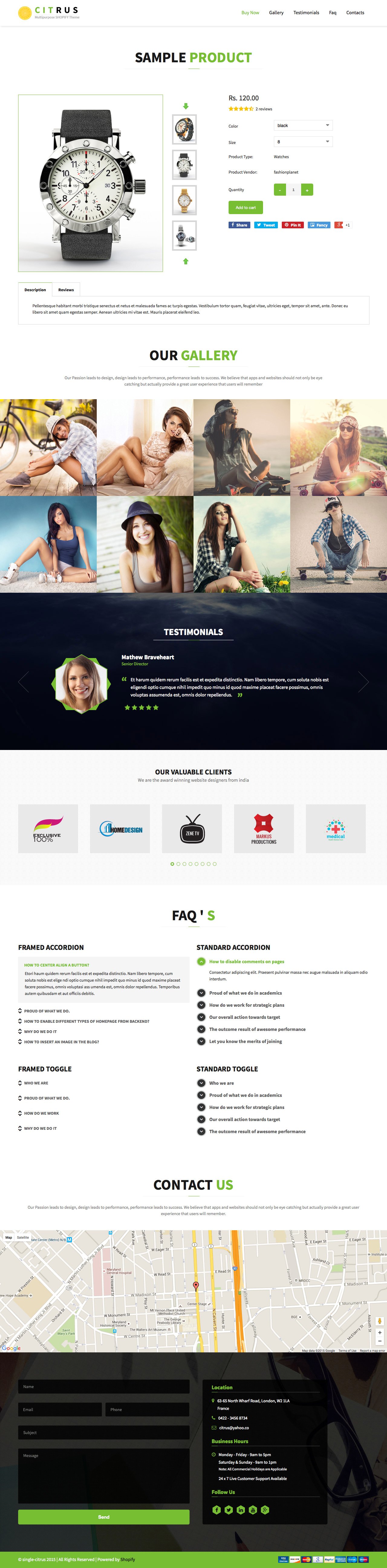 Citrus Website Screenshot