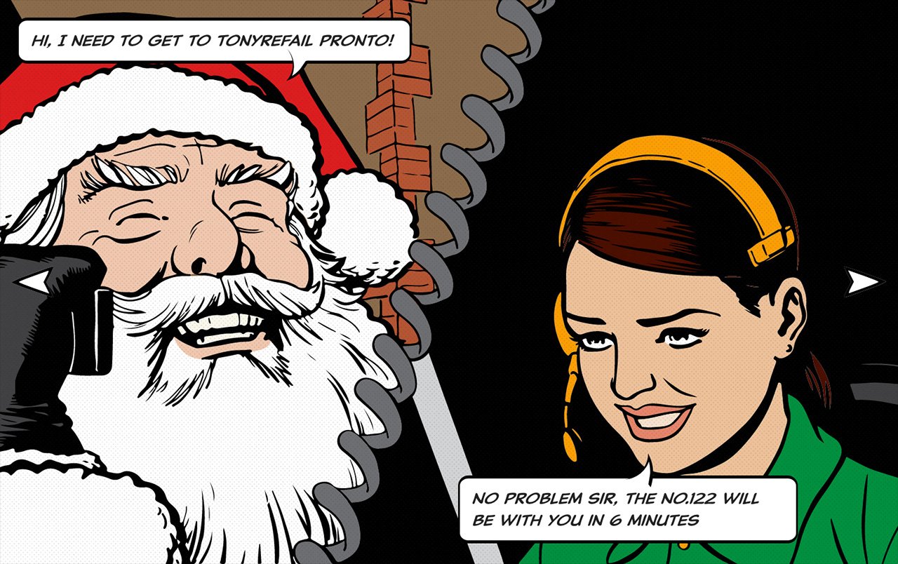 Merry Christmas from Traveline Cymru Website Screenshot