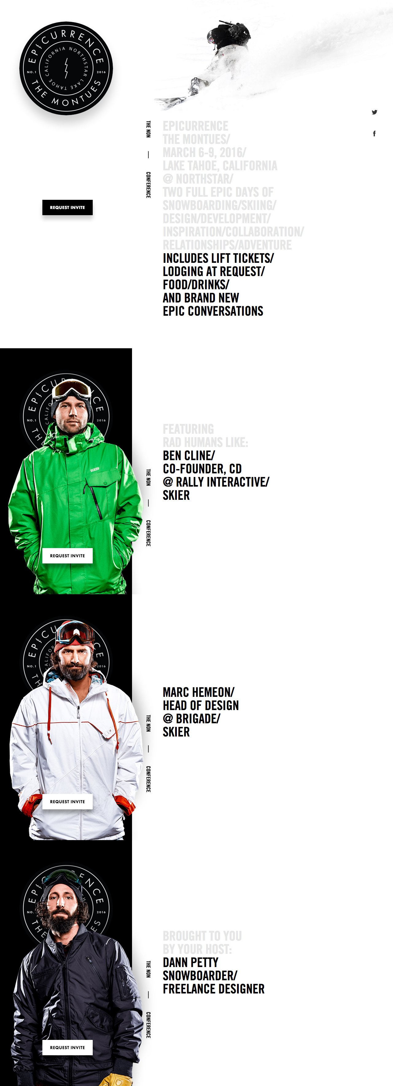 Epicurrence 2016 – The Montues Website Screenshot