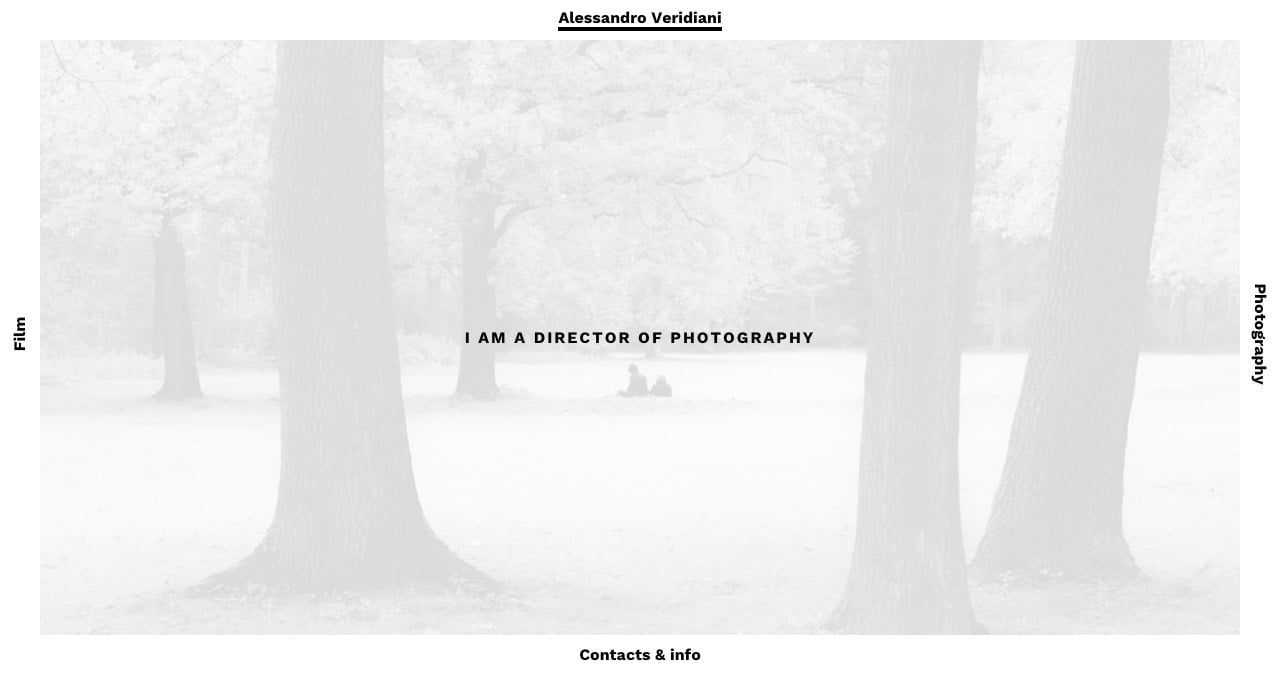 Alessandro Veridiani Website Screenshot