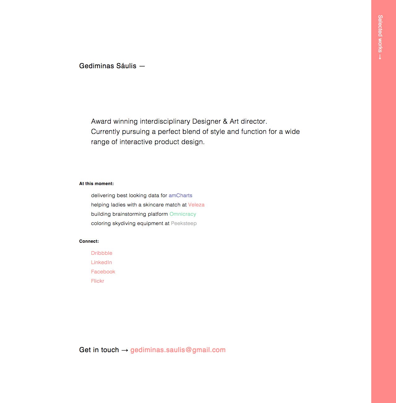 Gediminas Sáulis Website Screenshot