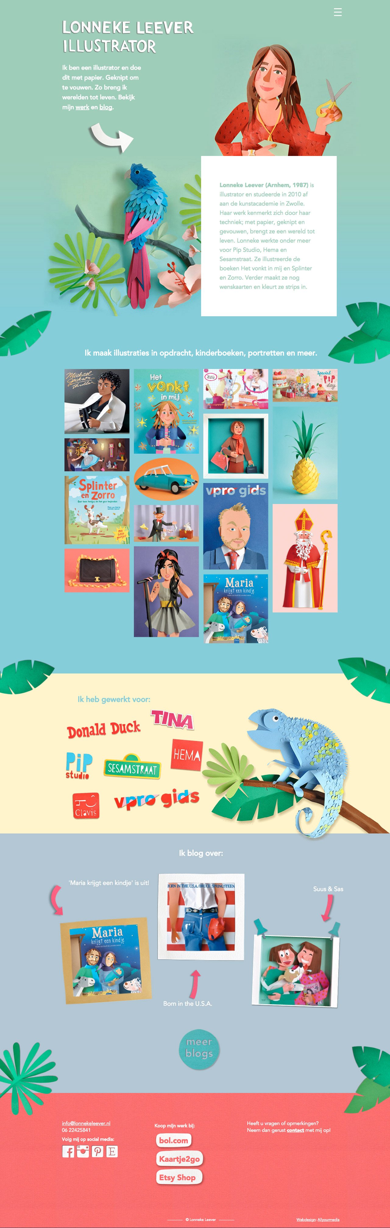 Lonneke Leever Website Screenshot