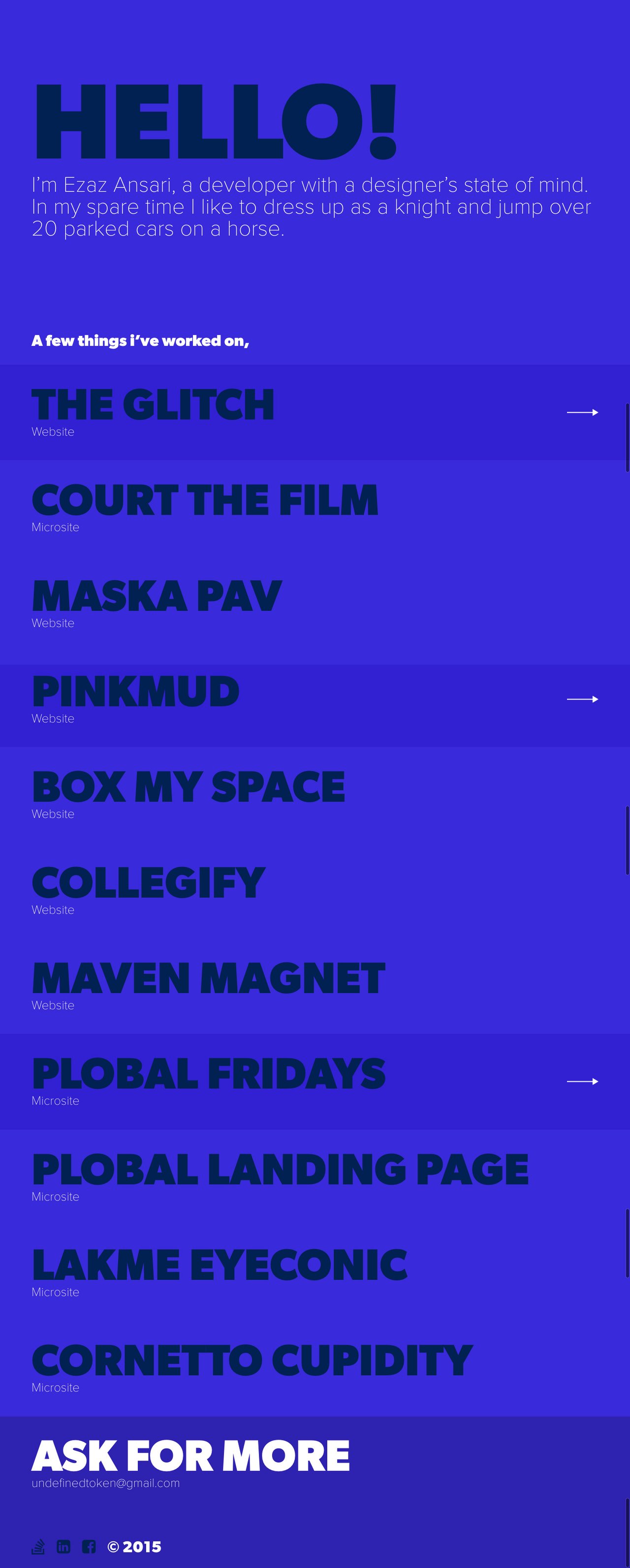 Ezaz Ansari Website Screenshot